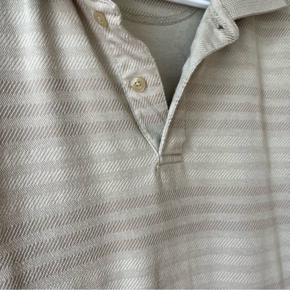 Men's Covington Beige short sleeve collared Polo Shirt neutral size large - Picture 4 of 12